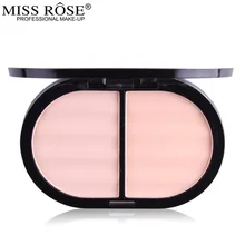 MISS ROSE бренд лицо спонж для нанесения основы пудра Макияж матовое мерцание Fix палитра консилер, контур телесный компактный Косметика с слоеной