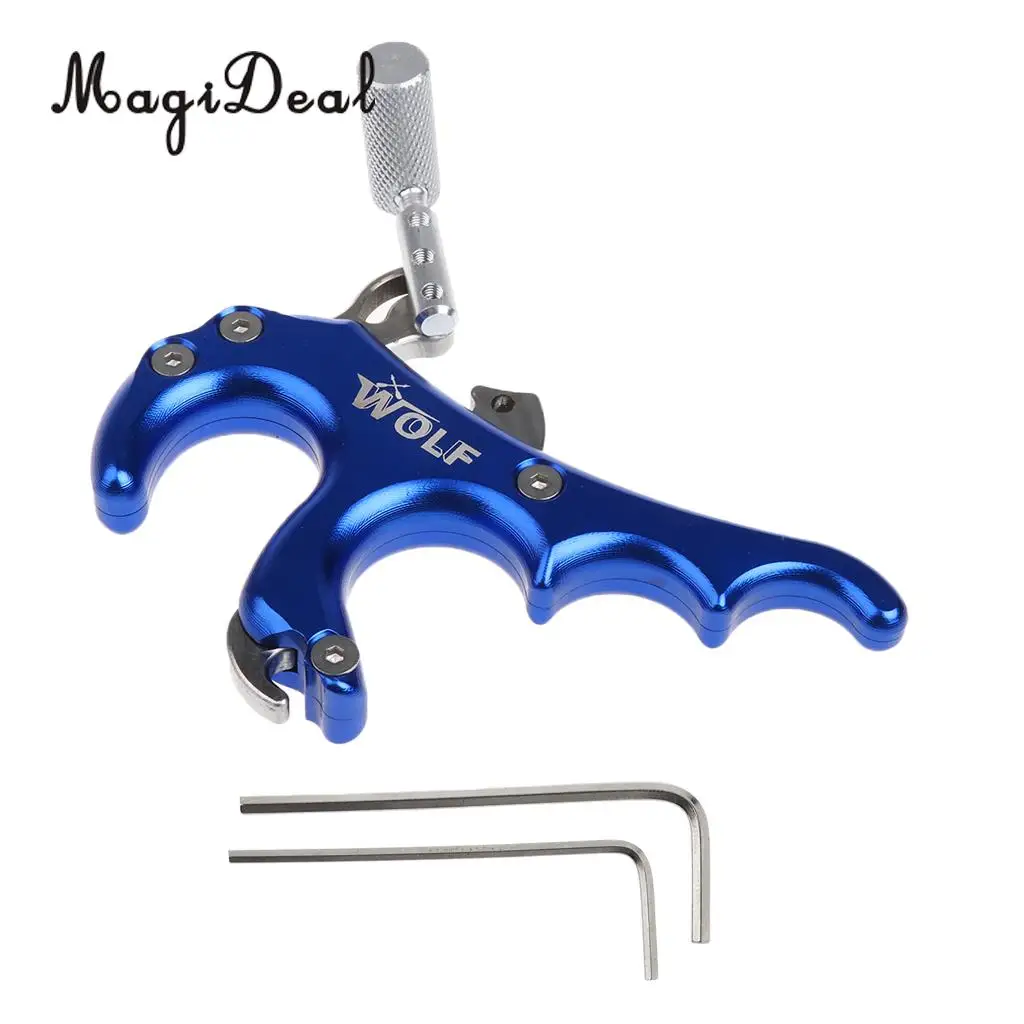 Outdoor 4 Finger Grip Archery Bow Release Aid Trigger for Compound Bow for Hunting Shooting