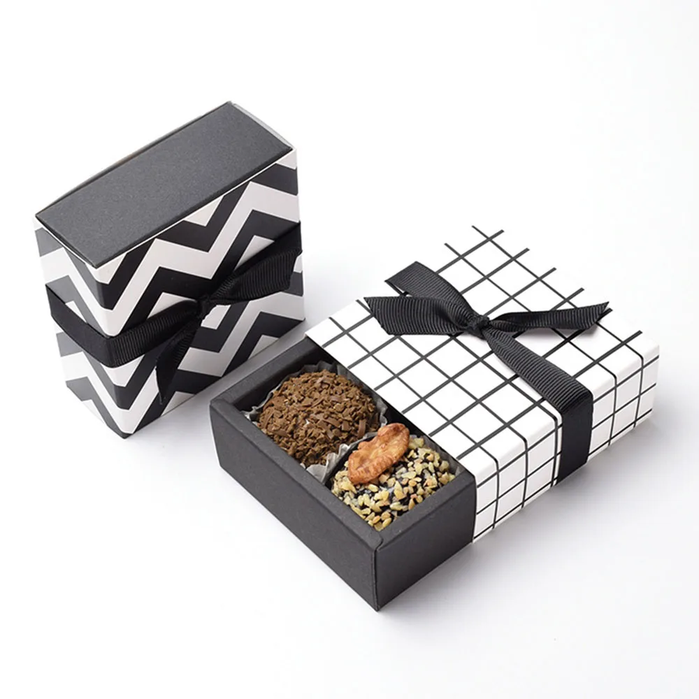 5 шт черно-белые решетки ящика типа коробки сладкий ящик свадебное оформление коробки конфеты коробка День рождения подарок коробка