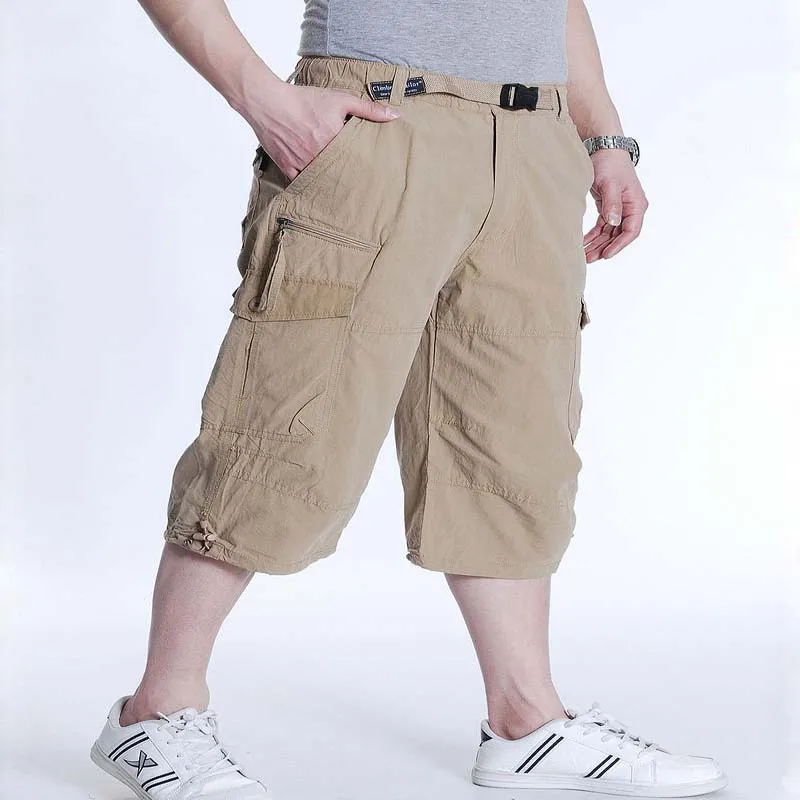 

6XL 7XL Summer Casual Shorts Men Cotton Cargo Shorts With Big Pocket Loose Baggy Hip Hop Shorts Bermuda Military Male Clothing