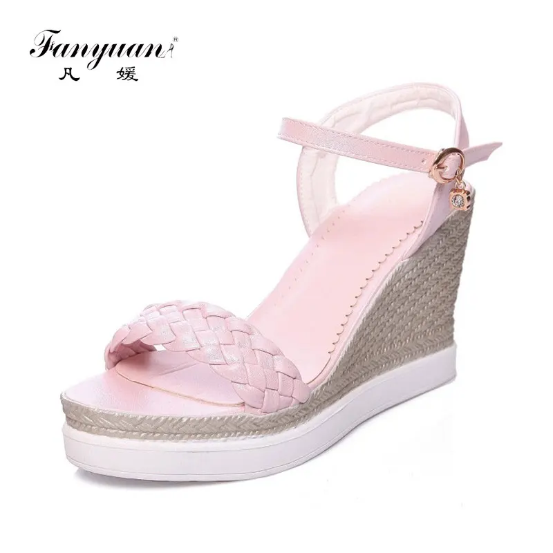 

Sandals Open Toes Waterproof Platform Casual High Heel Comfortable Shoes Woman High Heel Sandal fanyuan