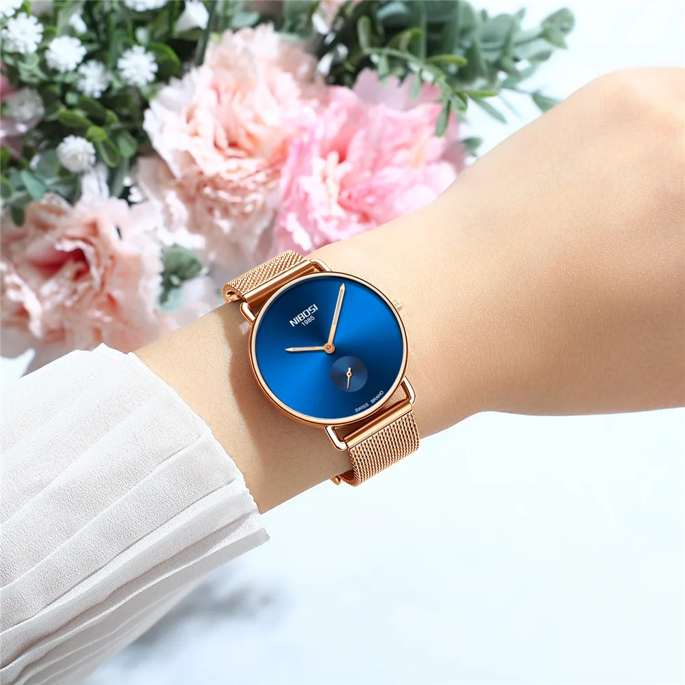 

NIBOSI Luxury Women Watches Simple Female Clock Quartz Wristwatch New Fashion Ladies Wrist Watch Relogio Feminino