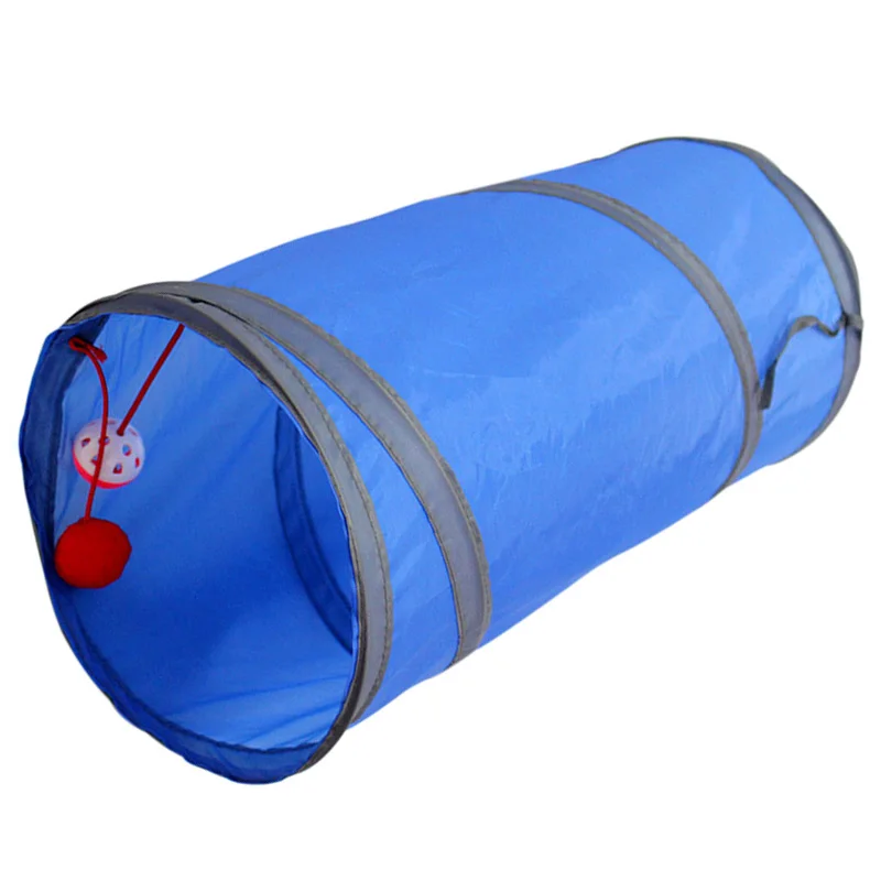 Wholesale Pet Cat Tunnel Toy Funny Long Kitten Play Toy Collapsible