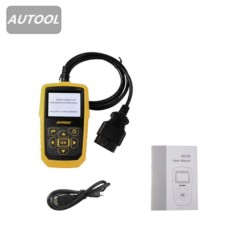 

Origional AUTOOL OL129 Battery Monitor And OBD/EOBD Code Reader Auto Engine Diagnostic Tool Auto Repair AUTOOL OL129