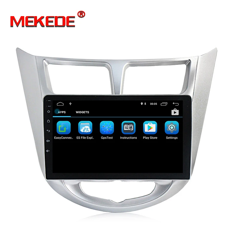 Flash Deal MEKEDE HD Android 8.1 4G Car Radio Multimedia Video Player GPS For Solaris Hyundai 1 2 Accent Verna sedan 2 din no dvd 3