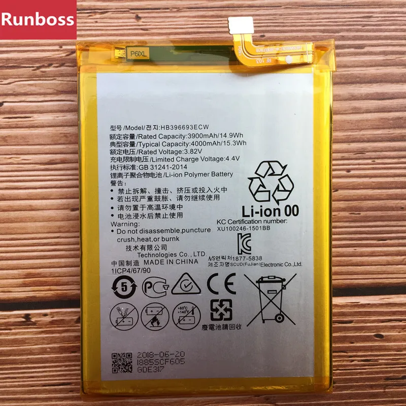 

Original New 4000mAh HB396693ECW Battery For Huawei Mate 8 Mate8 Rechargeable Li-ion Built-in Mobile Phone Battery