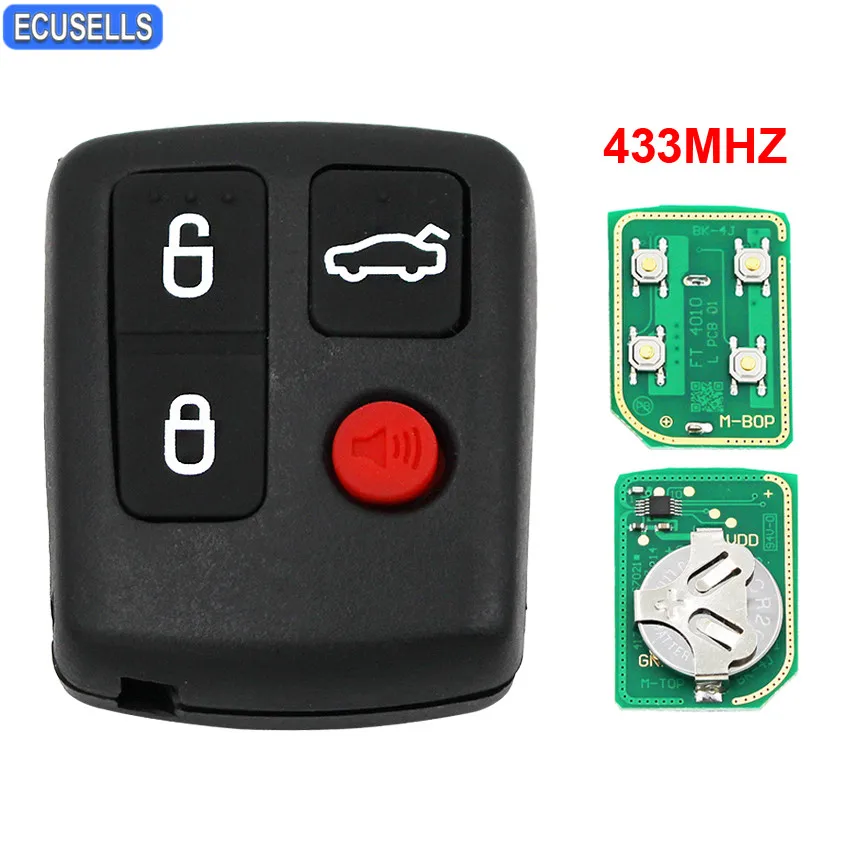 4 Button Remote Key Smart Car Key Fob 433mhz with 4 Button Remote Key Smart Car Key Fob 433mhz with