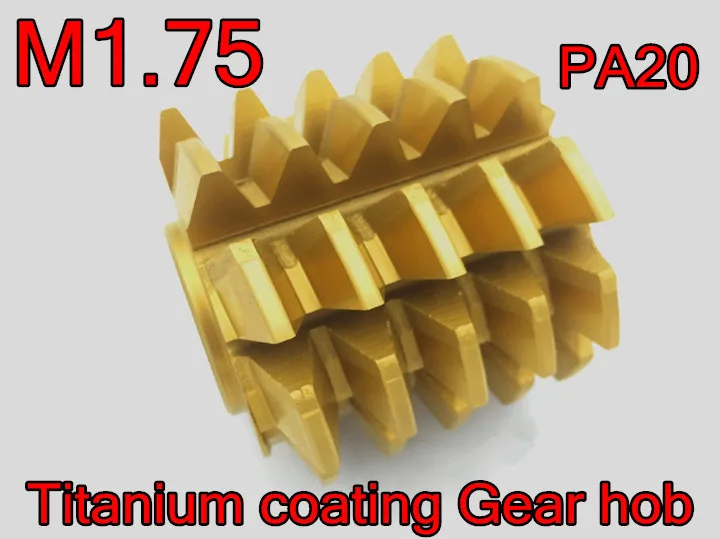 M1.75 modulus 55*45*22 мм Внутреннее отверстие PA 20 градусов HSS титановое покрытие шестерни Червячная Шестерня режущие инструменты