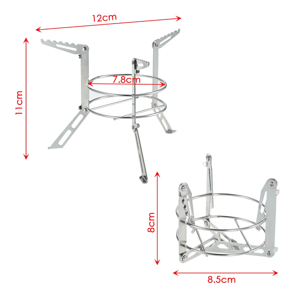 Портативная спиртовая плита, складная, нержавеющая сталь, для кемпинга, спиртовая плита, стойка для печей, подставка, для улицы, спиртовые печи - Цвет: Rack M