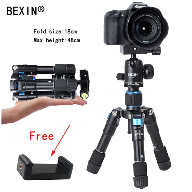 Bexin Lightweight Camera Tripod Aluminum Desktop Photography Compact Mini Tripod with swivel
