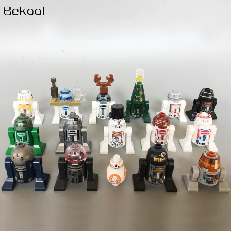 

NEW 12pcs STAR WARS BB8 R3-D5 Festive Astromech Droid ROBOT sw598 Red R2-D2 Serving Tray Droid compatible block kid toys