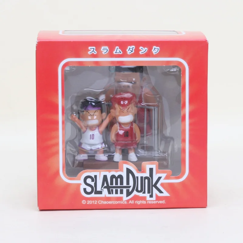 Аниме мультфильм Slam dank Sakuragi Hanamichi Rukawa Kaede ПВХ Фигурки Коллекционная Игрушечная модель игрушки - Цвет: 2 with box