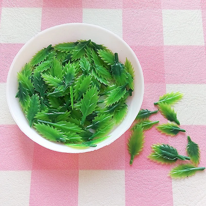 

100pc/bag Artificial Simulated Leaves Decoration For Kid Lizun DIY Slime Accessories Fake Leaves Fluffy Foam Slime Clay Supplies