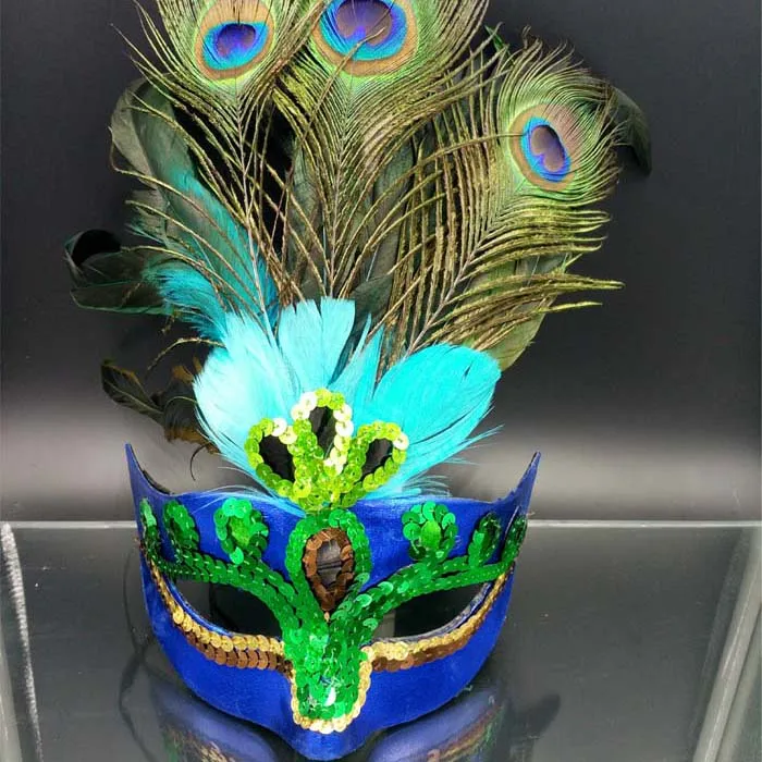 

Dancing Party Peacock Mask Decor Plastic Half Face Nobility Mask Decoration Event Gender Reveal Masquerade Mask Party Supplies