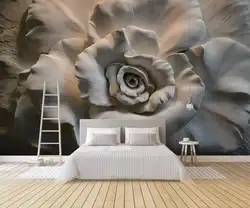 3D тисненая Роза ТВ диван фон настенная живопись обои для стен дизайнеры