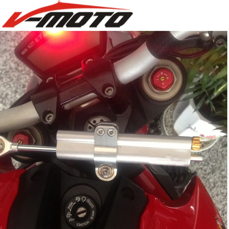 

CNC Universal Aluminum Motorcycle Damper Steering Stabilize Safety Control For Yamaha MT09 MT07 YZF R1 R6 FZ1 XJR1300 MT-07