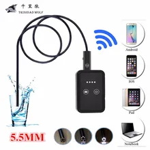 TRINIDAD WOLF 10M 15M 20M WiFi Endoscope Borescope 5.5mm USB Endoscope Inspection Camera WIFI Endoscope Android For IPhone IOS