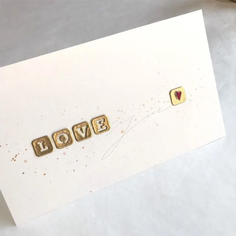 

A-Z Letters Heart Star Making Scrapbook Greeting Card Metal Cutting Dies Stencil Frame Embossing Template DIY Craft