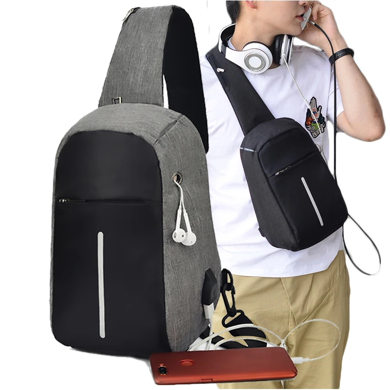 

Fashion Multifunction Small Man Chest Bag Multi-pocket Phone Men Crossbody Bag Chest Pack Weekend Shoulder Messengers Bag 2019