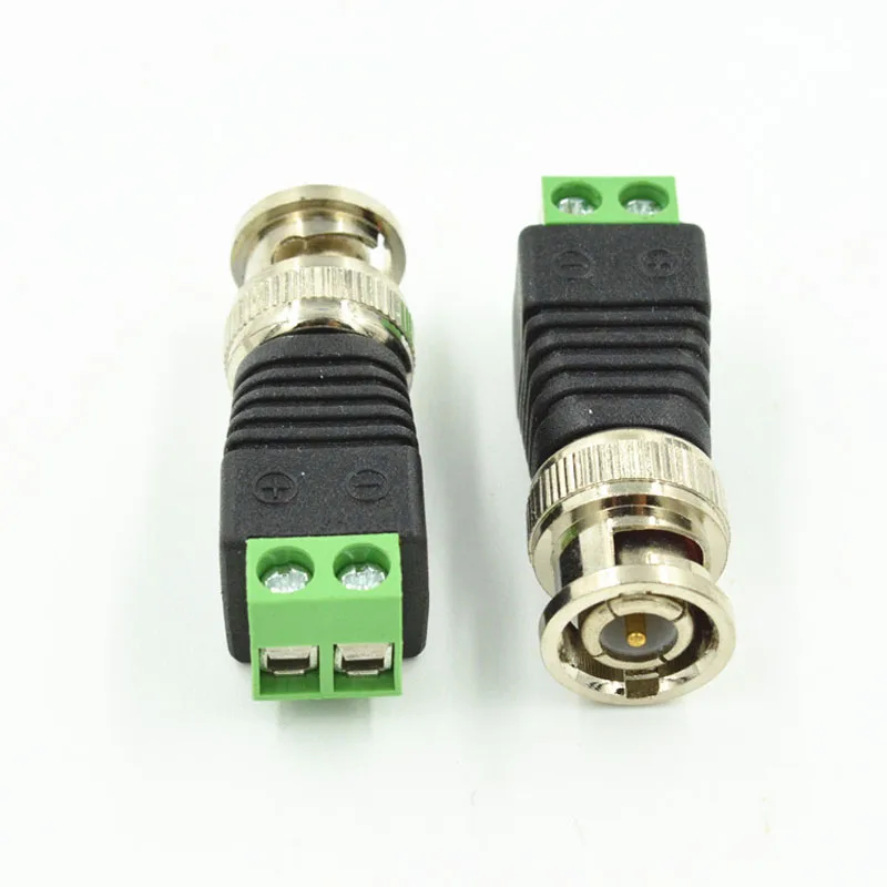 

10pcs/lot Bnc Connector Plug, Green End For Video Connector,BNC Free Solder Joint Two-wire For Cable Network Video BNC Male