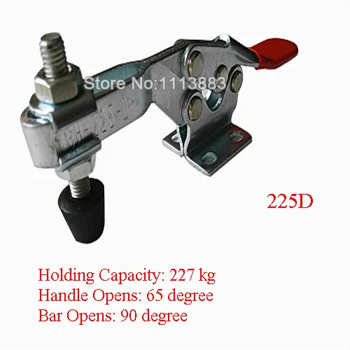 

5PCS 227KG 500LBS U Bar Flanged Base Horizontal Toggle Clamp 225D