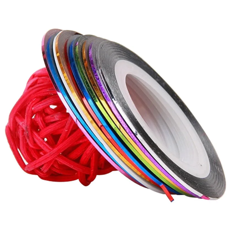 MAKARTT 100 Rolls Striping Tape Line Nail Art Tips Decoration Sticker
