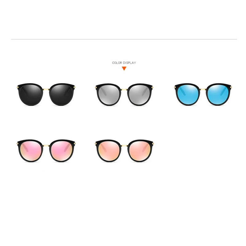 KEITHION Fashion Round Cat Eye Sunglasses Women Luxury Brand Driving Sun Glasses Mirrors For Women Vintage Eyewear Female UV400