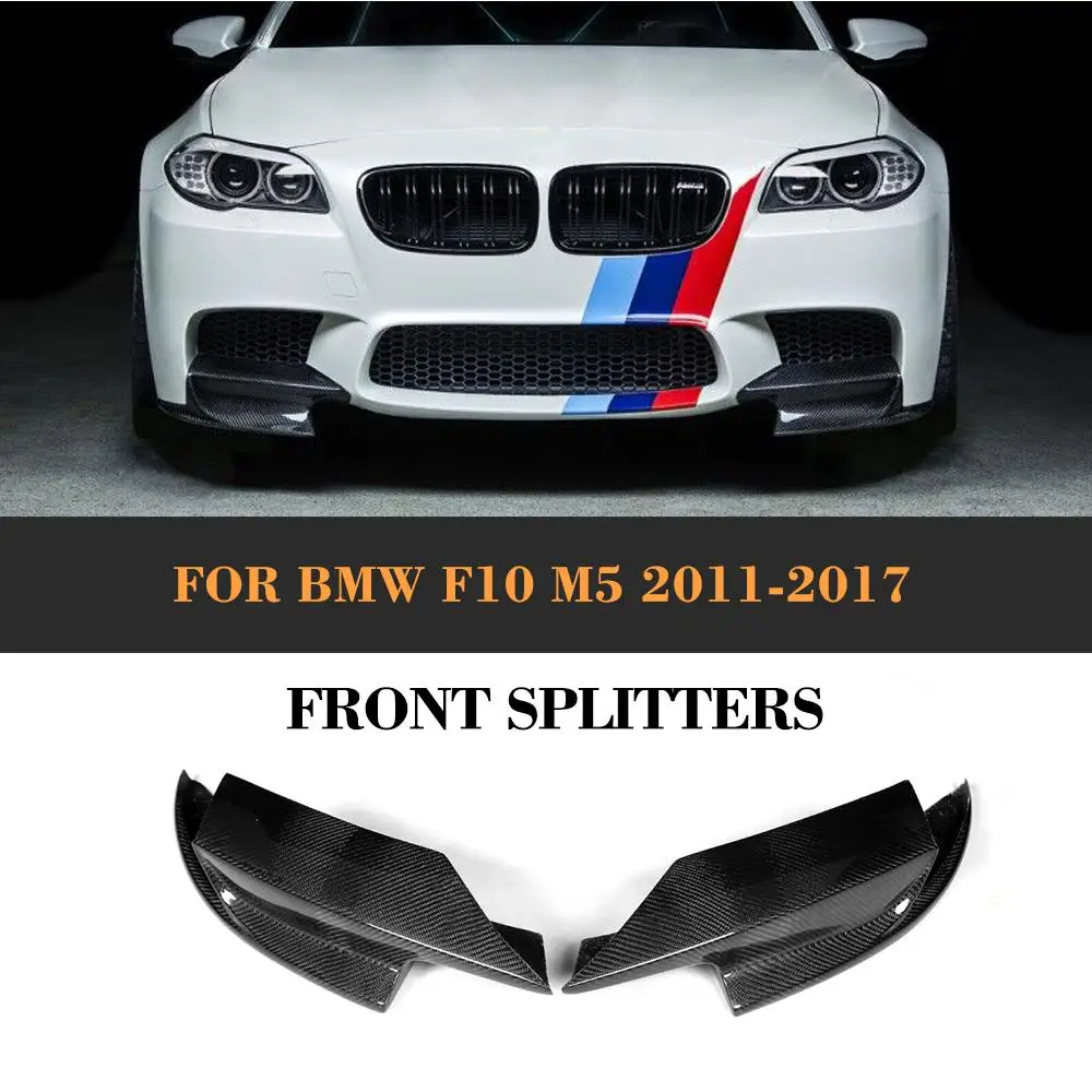

Carbon Fiber Car Racing Front Bumper Lip Splitters spoiler Apron for BMW F10 M5 Sedan 4 Door Only 2011 - 2017 K style Grey FRP