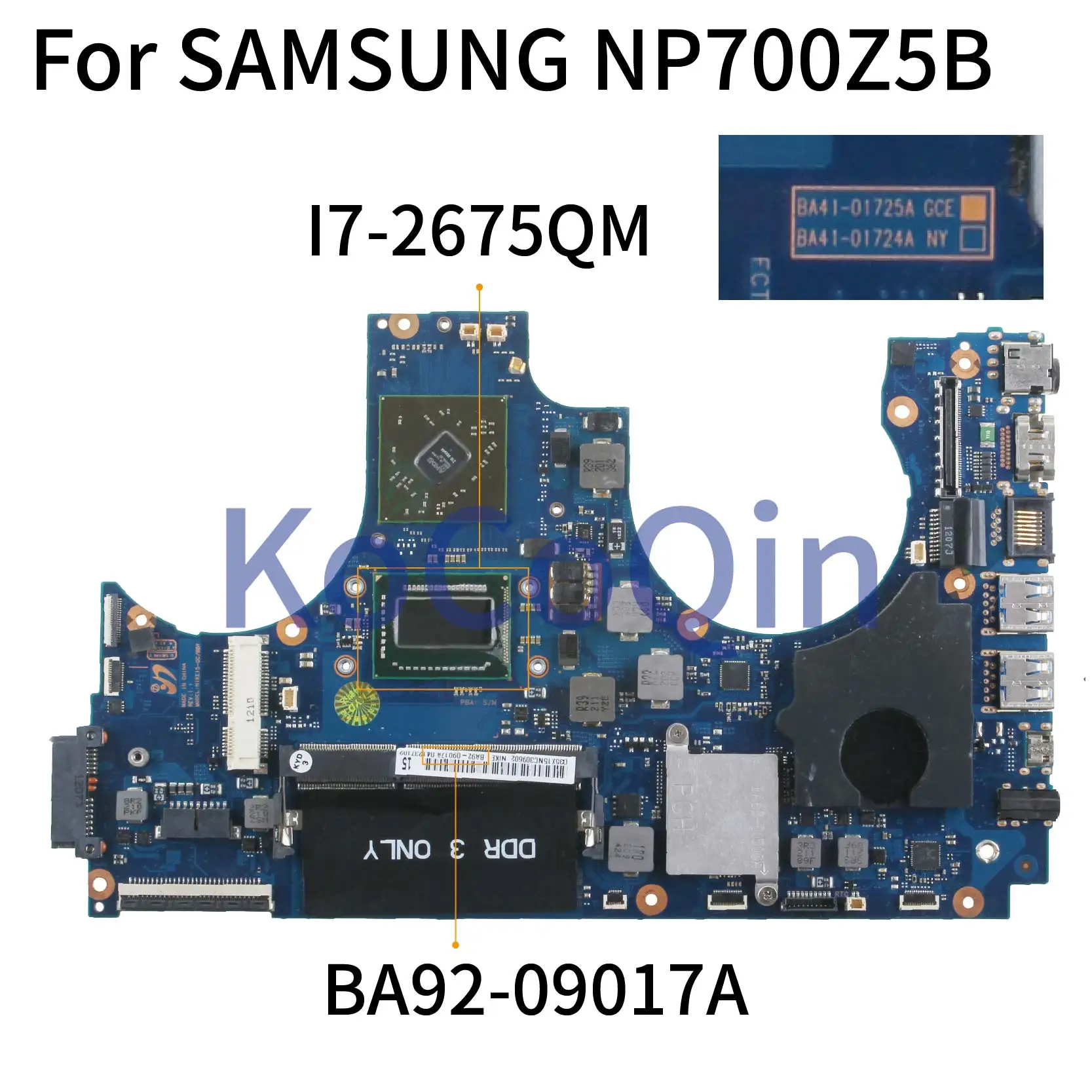 Материнская плата KoCoQin для ноутбука SAMSUNG NP700Z5B 700Z5B I7 2675QM HD7470M|Материнские платы