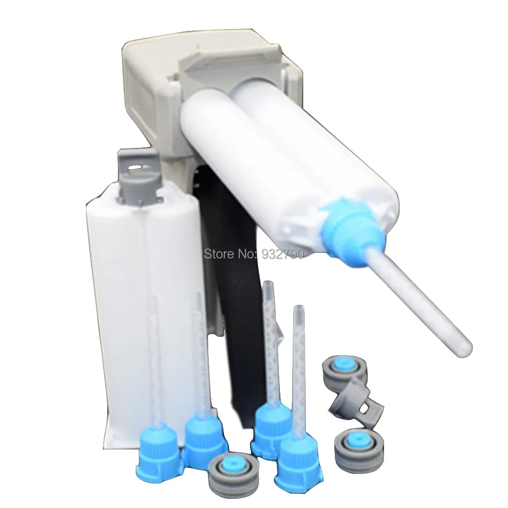 

1:1 2:1 50ml Dispensing Gun Dispenser + 2pcs 50ml Polyurethane Epoxy Resin Cartridge Mixer Tubes + 5pcs 1:1 Epoxy Mxing Nozzles