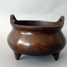 Элегантный Старый династии Цин Медь кадильница/ладан, с маркой, лучшая коллекция и украшение