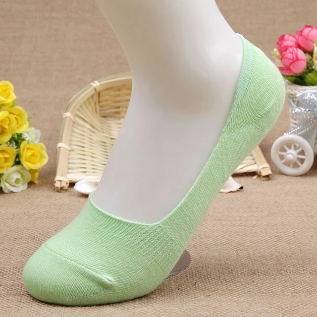 7Pair Ladies Boat Socks Slipper Low Cut Socks Women Home Slippers Casual Breathable Non-Slip Invisible Socks For Girls