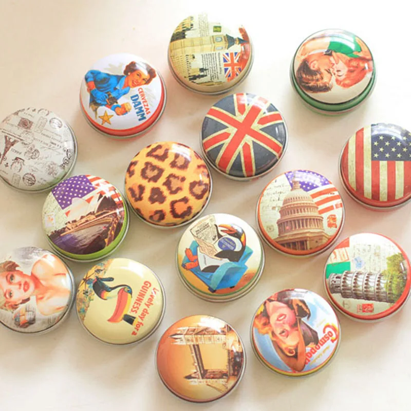 

Random Color mini tin Metal box Sealed jar packing boxes jewelry Candy Box pill case small storage cans Coin earrings gift box