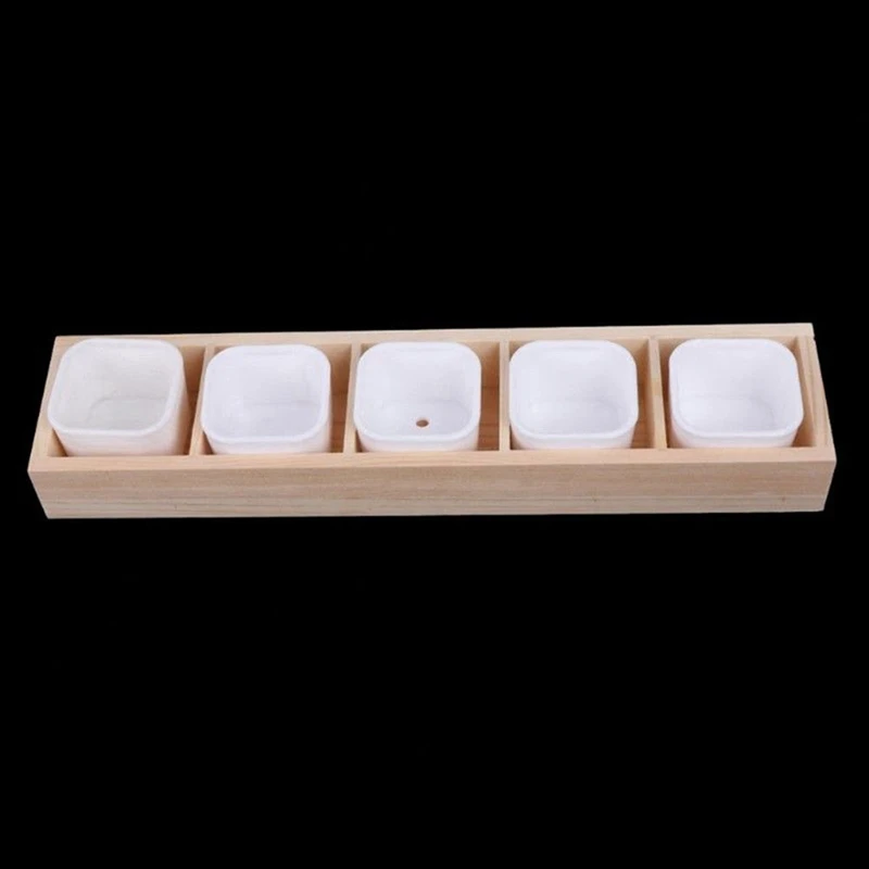 

Succulent Plant Fleshy Flower Decorative Square Pot Box Container Plastic 5.5x4.2cm Square Plant Pot Garden Planter