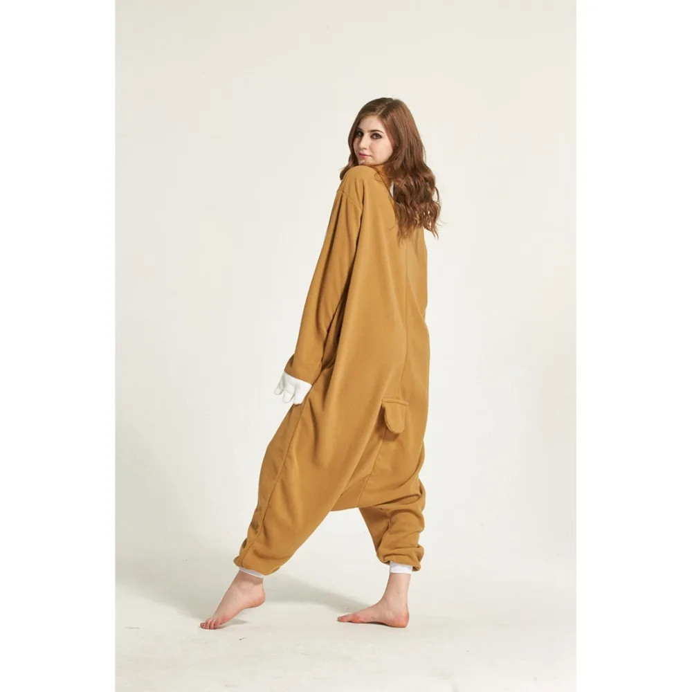 Для взрослых кигуруми Onesie аниме женский костюм Ленивец Хэллоуин косплей мультфильм животных пижамы зима теплая Пижама с капюшоном