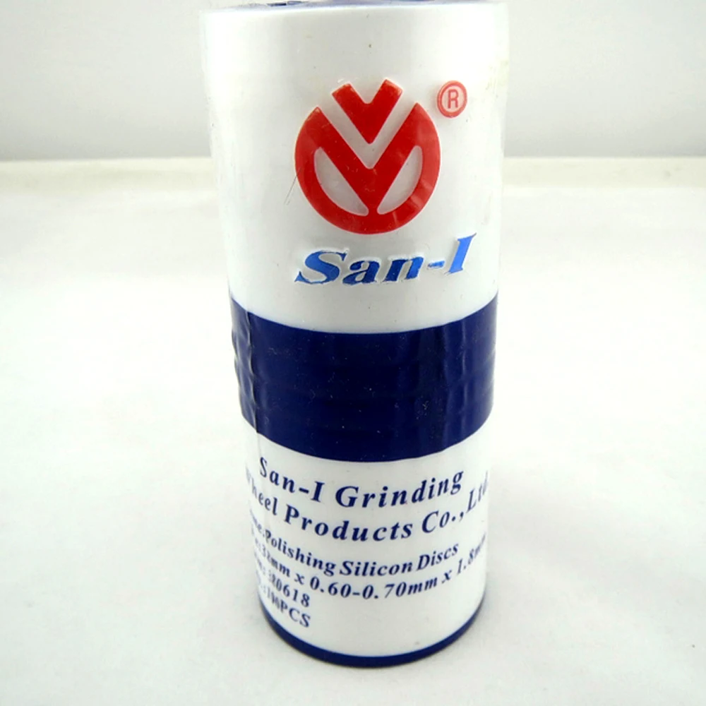 

Dental Lab Technician Materials San-1 Polishing Silicon Discs For Metal Copings 38*0.6-0.7*1.8mm 100 pcs/box