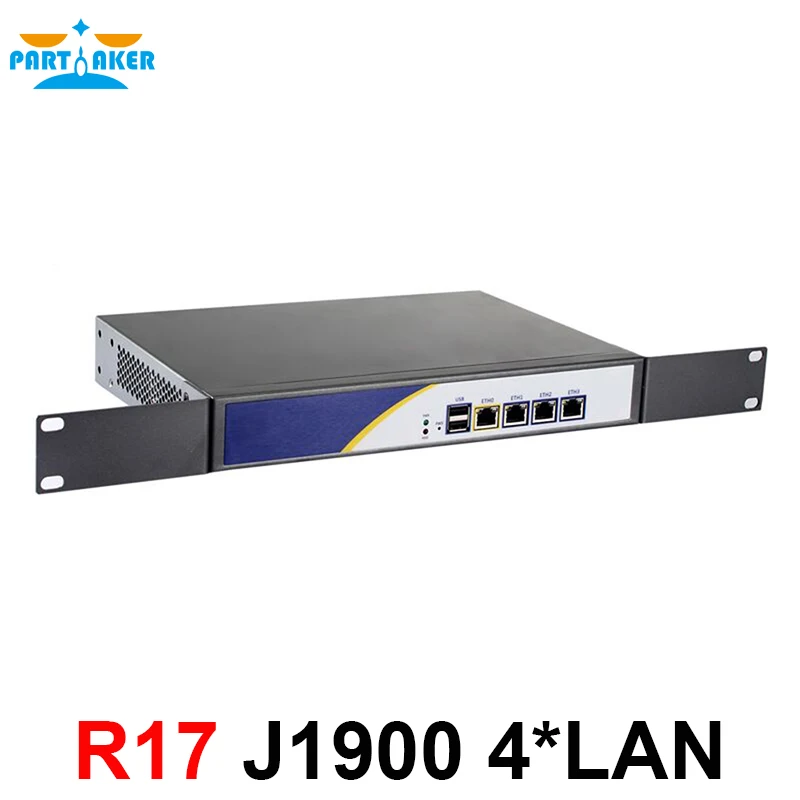 

Firewall appliance R17 Celeron J1900 2.0Ghz with intel PCI-E 1000M 4*82583v Mini PC