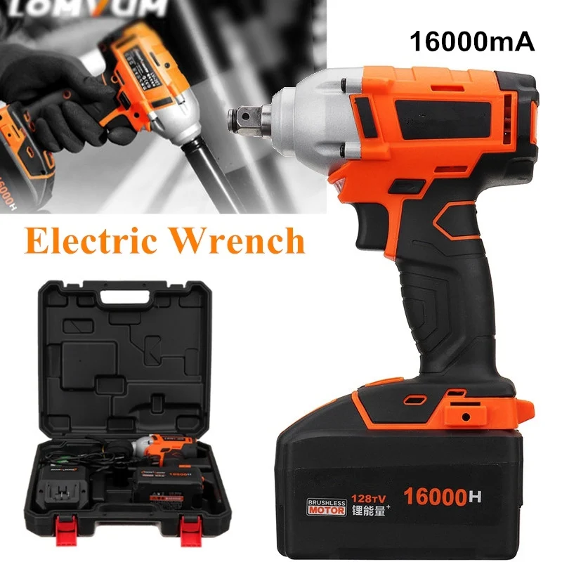 

Newest 16000mA Brushless Cordless Electric Wrench Impact Socket Wrench Hand Drill Hammer Installation Power Tools Li Battery