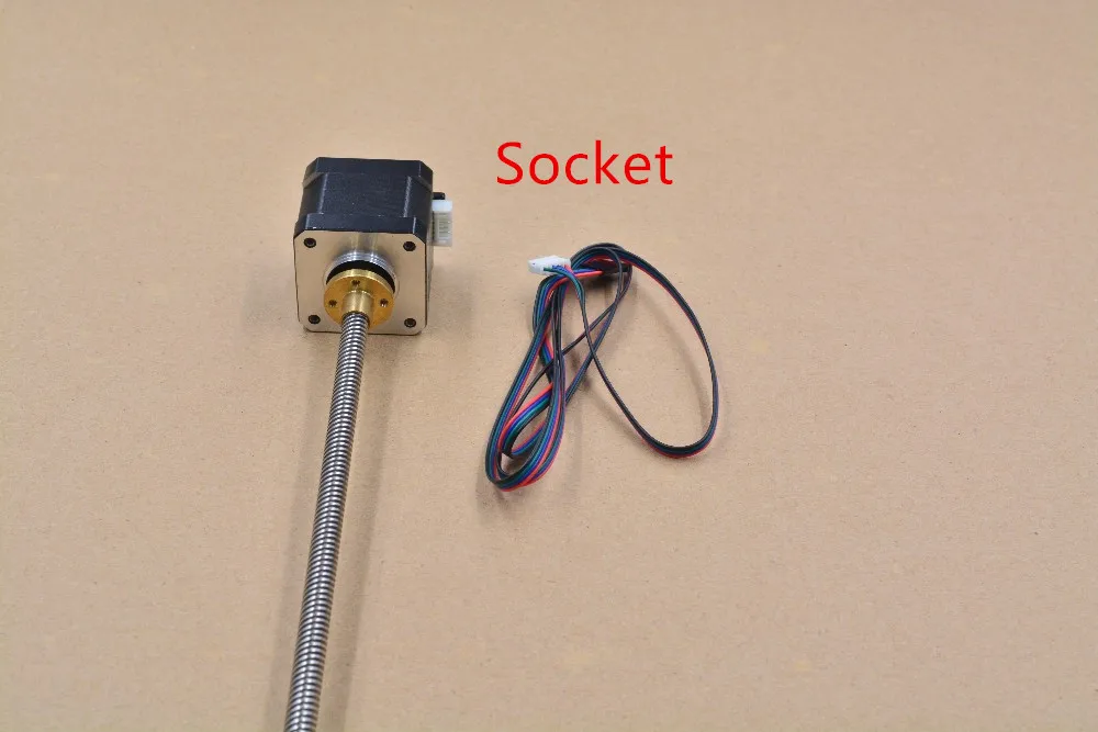 Koop 3d print motor nema17 stappenmotor met T8 schroef lood 2mm 8mm 400mm 42 motor 42 BYGH mill cut cnc graveermachine 17HS4401