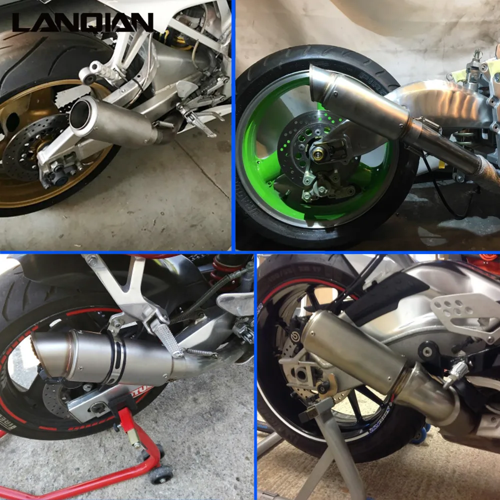 Motocicleta Universal de fibra de carbono de tubo de Escape GP de Escape silenciador de Escape para Honda CBR900RR NC700 S/X VTX1300 CBR650F CB650F KTM