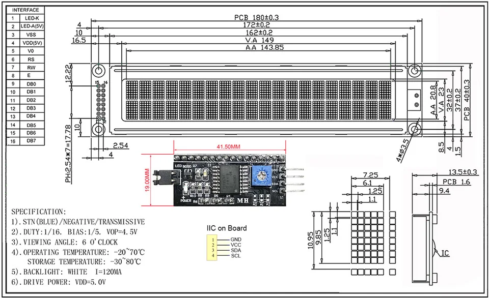 Серийный IIC/I2C/TWI 2002 202 20*2 больше персональный модуль lcd Дисплей желтый и зеленый цвета синий с Подсветка для Arduino