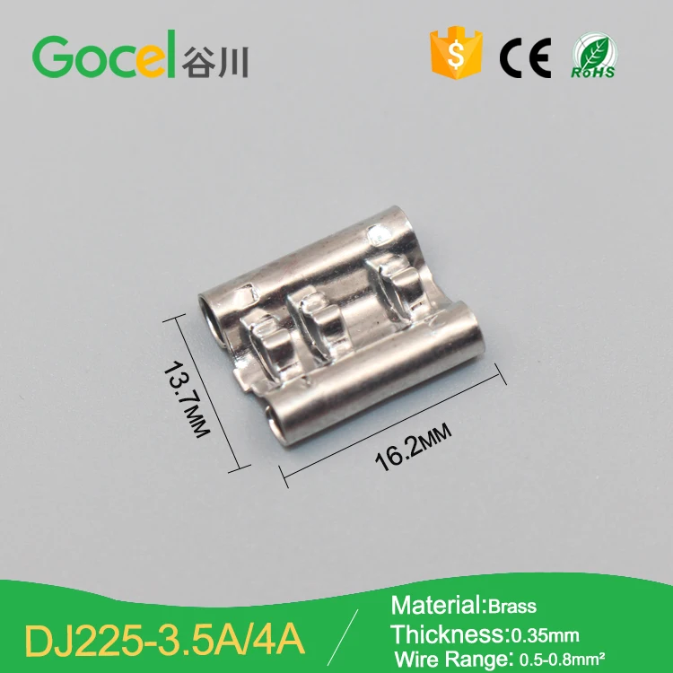

car socket connector terminals 3.5 Car duplex outlet connector terminal DJ225-3.5A