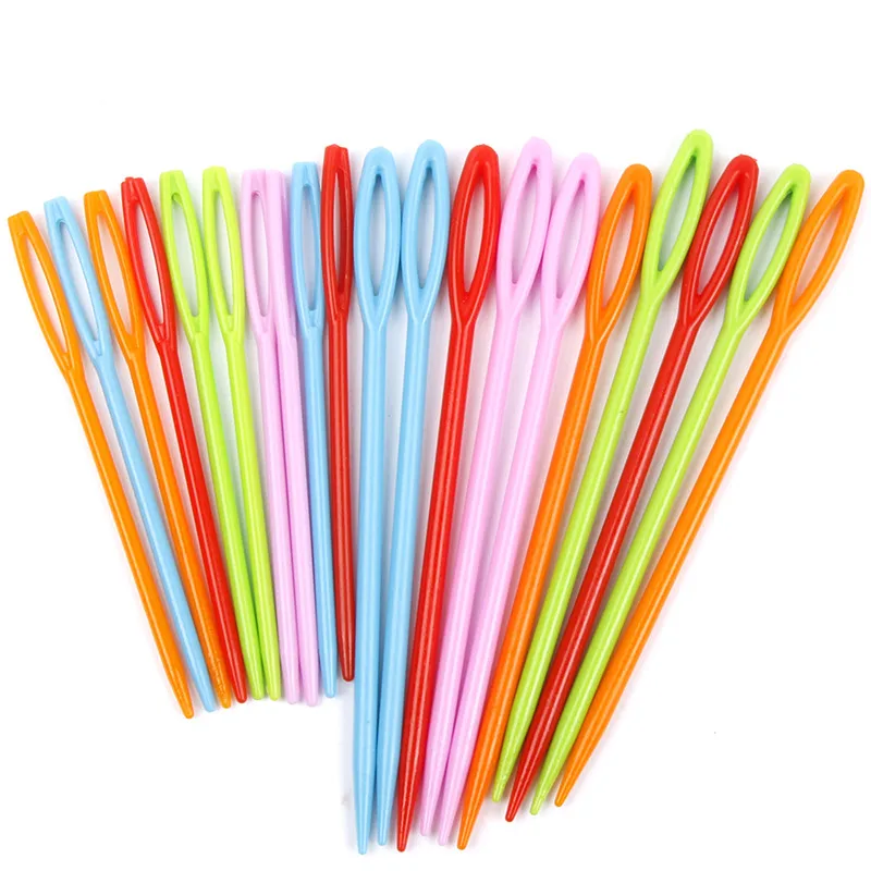 20Pcs/set Plastic Wool Knitting Needles Seam Bodkin Cross-Stitch Sewing Accessories Needlework Sweater DIY Needles 7cm / 9.2cm