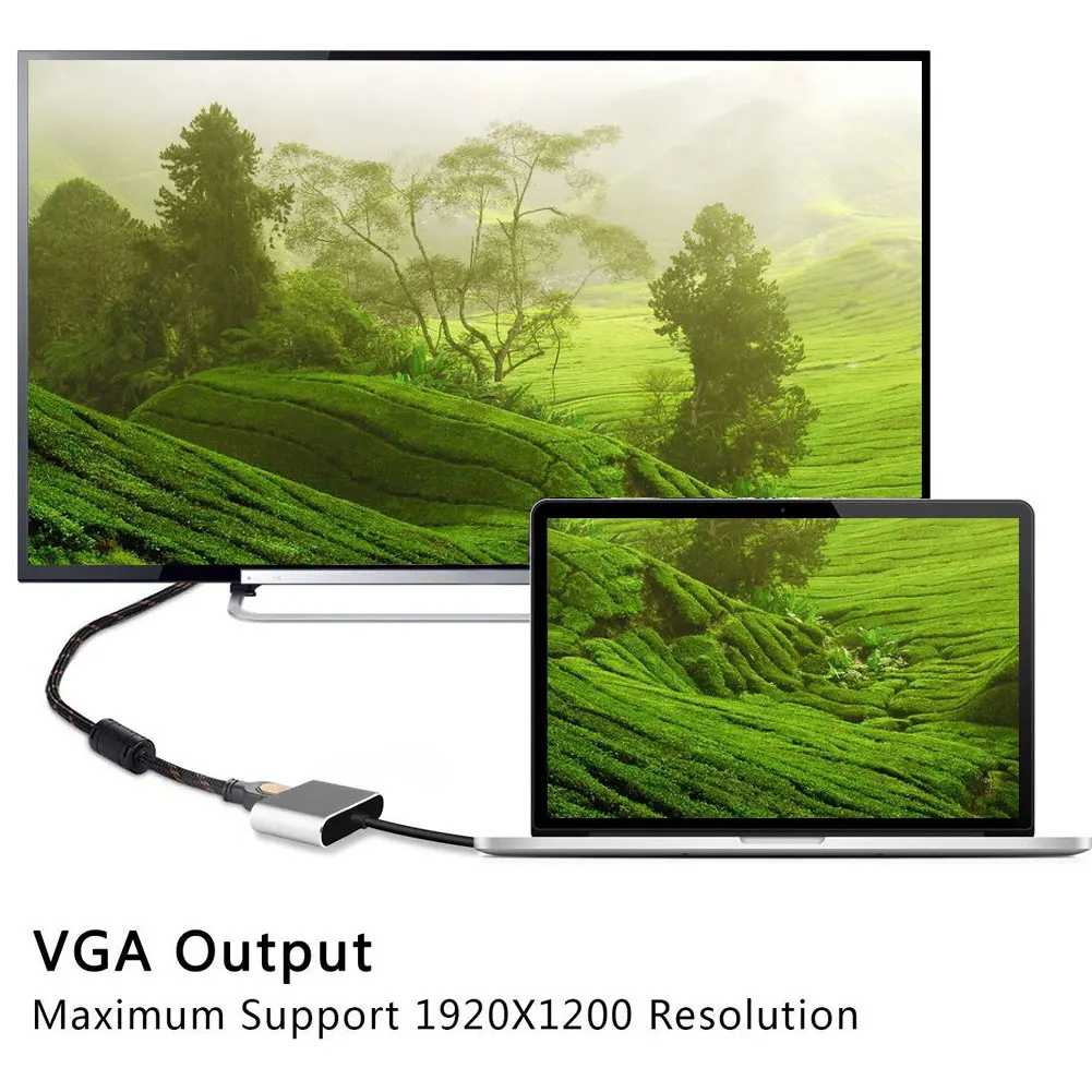 Адаптер Type C к HDMI 4K VGA Поддержка режимов отображения зеркал 5 Гбит/с конвертеры для