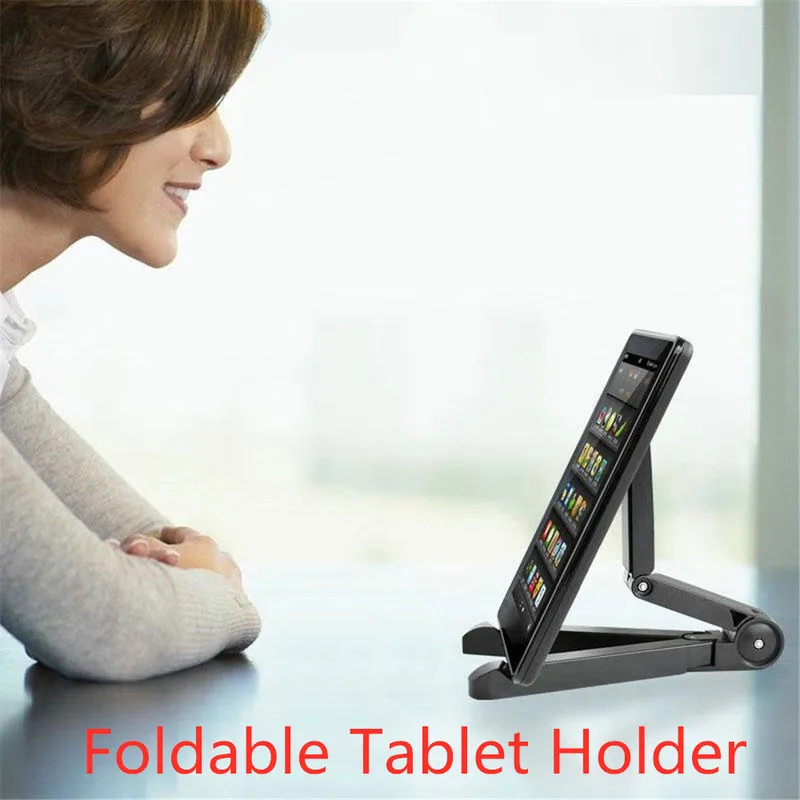 

1PC Foldable Tablet Holder Big Mobile Phone Holder Desktop Tablet Stand Bracket Mount Adjustable for iPad 4-10 inch Mobile Phone