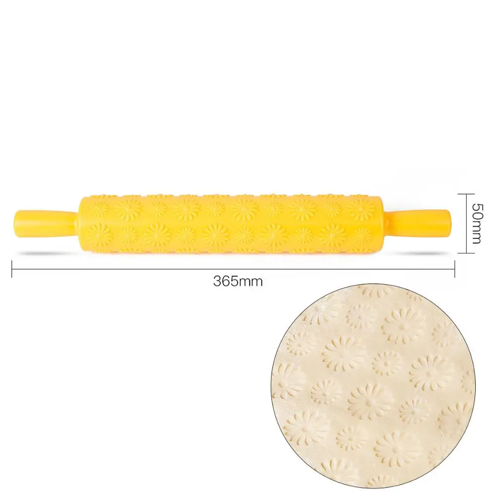 Pastic Скалка антипригарная помадка Скалка тиснение торт тесто ролик украшающий ролик ремесла DIY кухонные инструменты для выпечки - Цвет: 13
