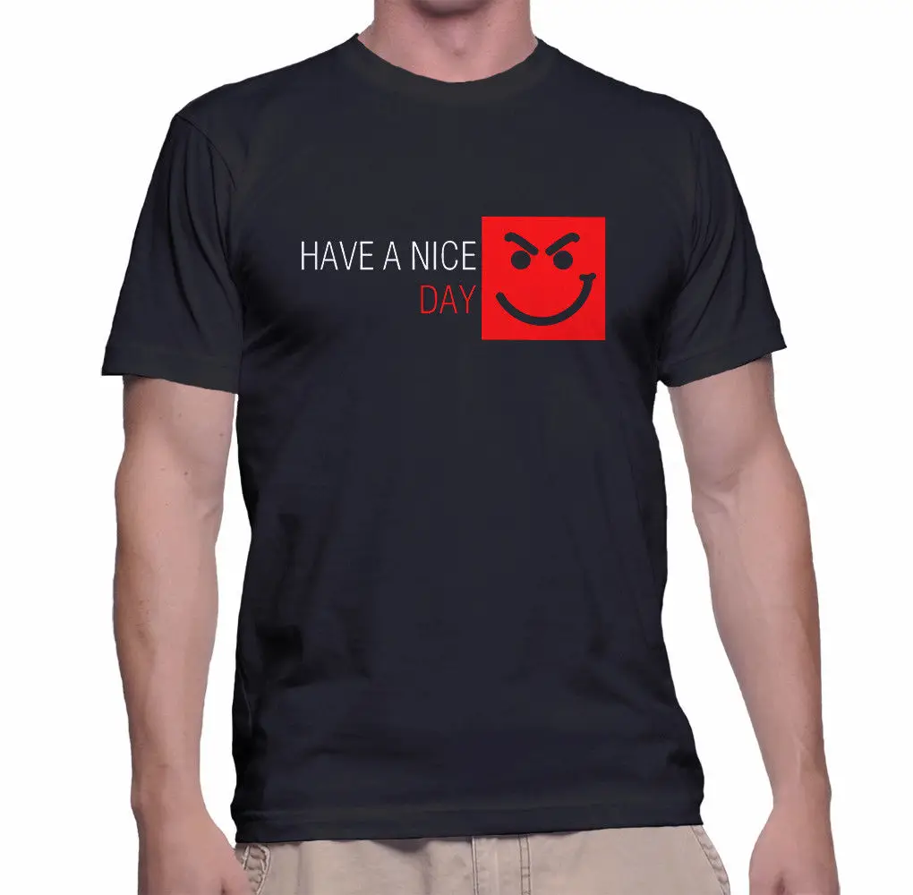 

Have A Nice Day Bon Jovi T-Shirt Size S-3XL Black T Shirt Summer Tops Tees 100% Cotton for Man Shirts Harajuku
