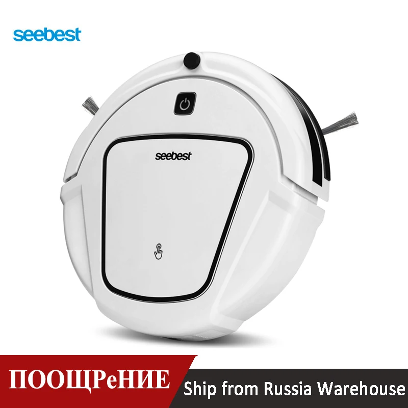 Seebest D720 MOMO 1.0 Dry Mopping Robotic Vacuum Cleaner with 2 side brush,Time Schedule Clean Robot for Hard Floor