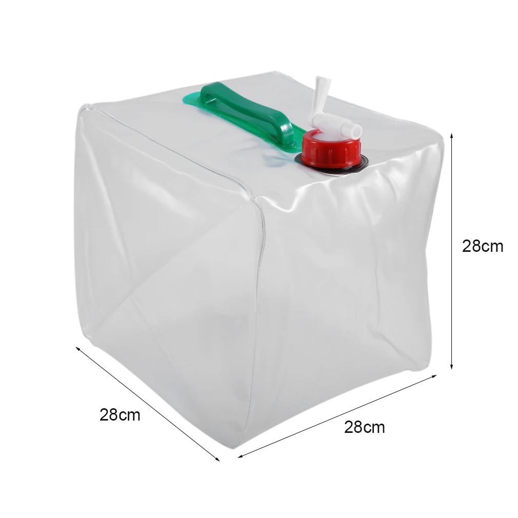 20л портативная складная сумка для хранения воды ПВХ двойные ручки супер большая емкость контейнер для воды прозрачные сумки спортивные сумки