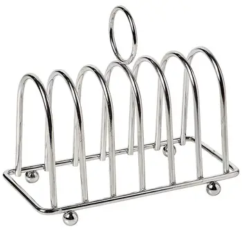

Toast Bread Rack Holder 6 Slice Holes Stainless Steel Food Show Tool Toast Rack Display Kitchen Breakfast Storage Crisper House